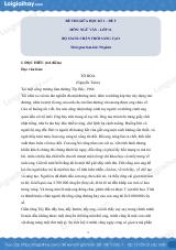 Đề thi giữa kì 1 Văn 11 Chân trời sáng tạo - Đề số 5